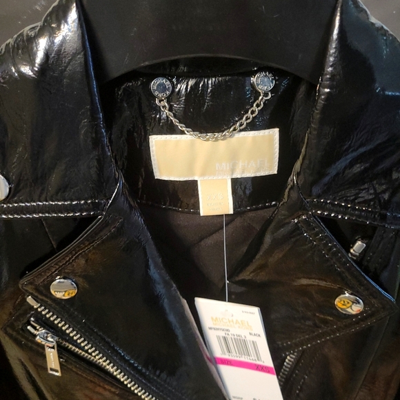 Michael Kors Patent Leather Moto Jacket - Picture 4 of 6